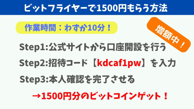 ビットフライヤー1500円紹介キャンペーン