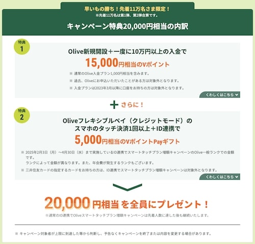 Vポイント最大20,000円相当プレゼントキャンペーン【25_2_28まで】の詳細