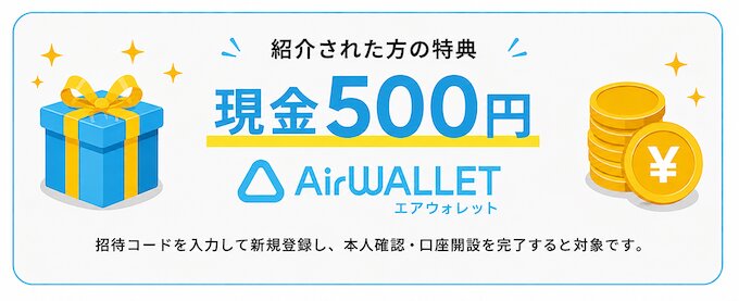 エアウォレットの紹介キャンペーン内容